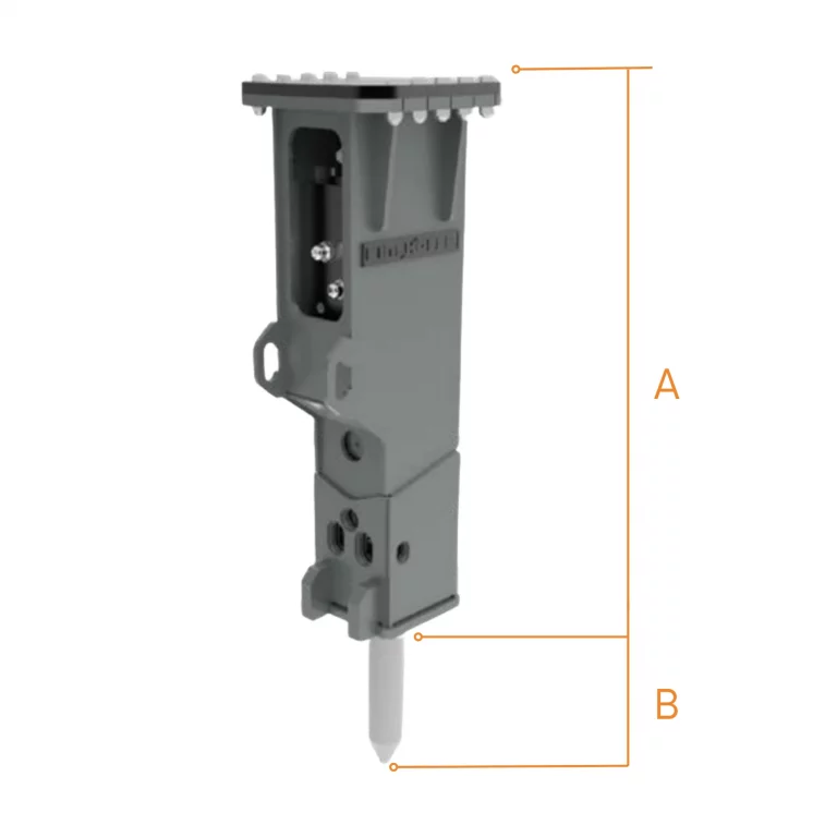 KINSHOFER Group Hydraulikhammer KSQ Serie KSQ380 KSQ520 Abmessungen