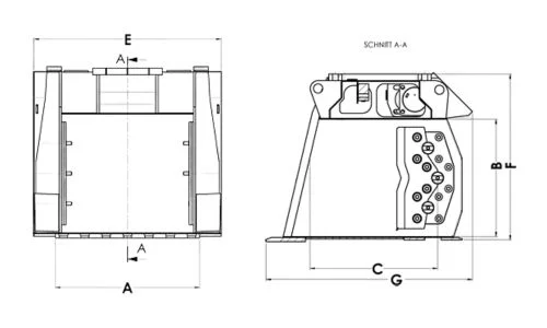 WOLF Schaufelseparator Terra-Star Ecoline TSE053 Abmessungen