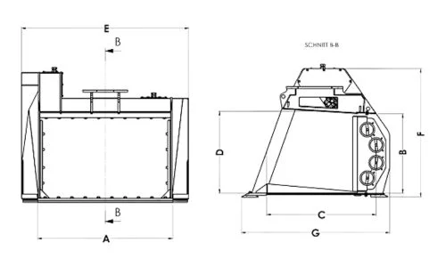 WOLF Schaufelseparator Terra-Star Powerline TSP154 Abmessungen