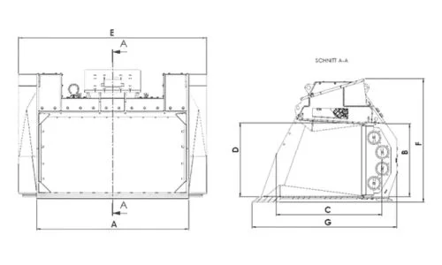 WOLF Schaufelseparator Terra-Star Powerline TSP184 Abmessungen